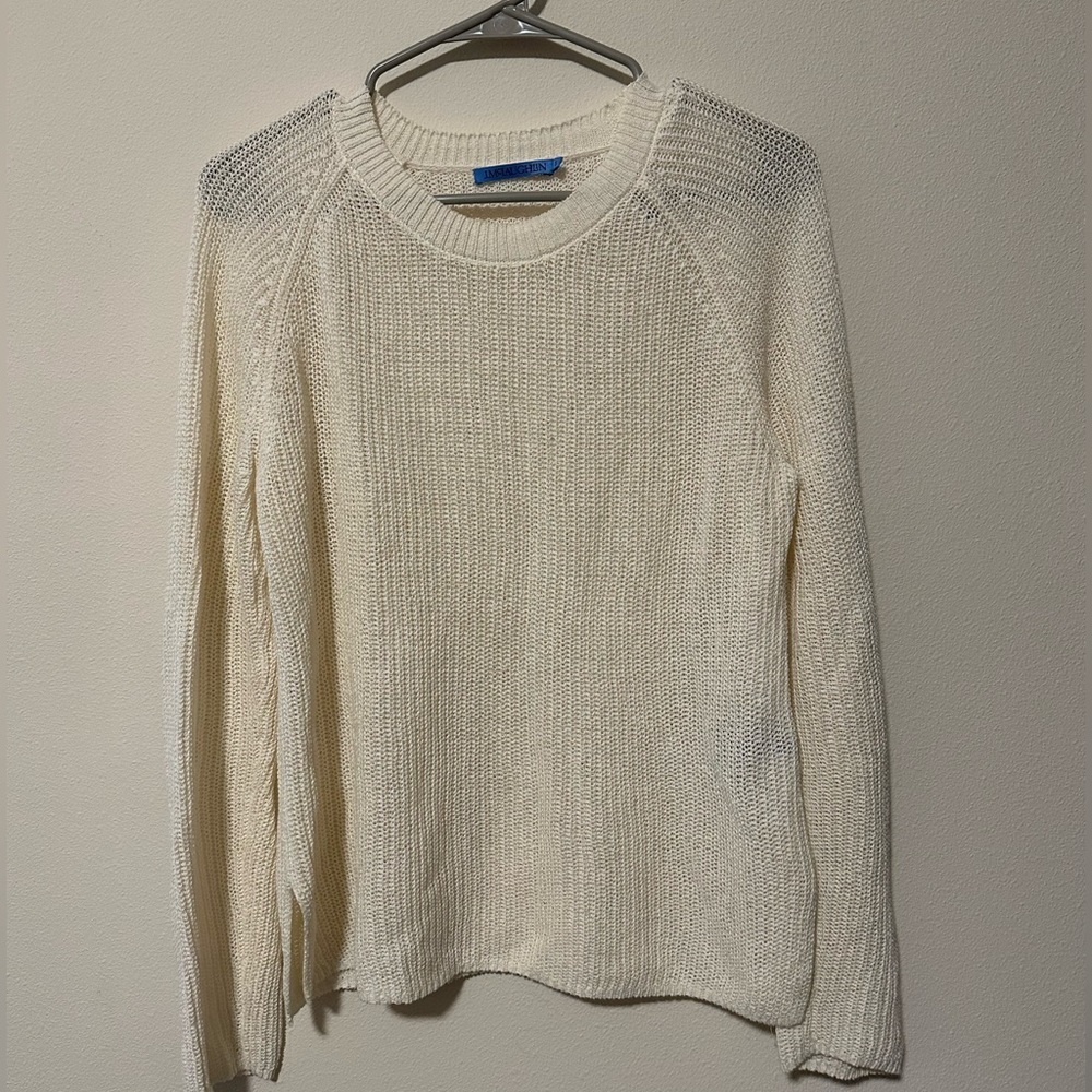 J McLaughlin linen blend crewneck sweater size small - Picture 4 of 5